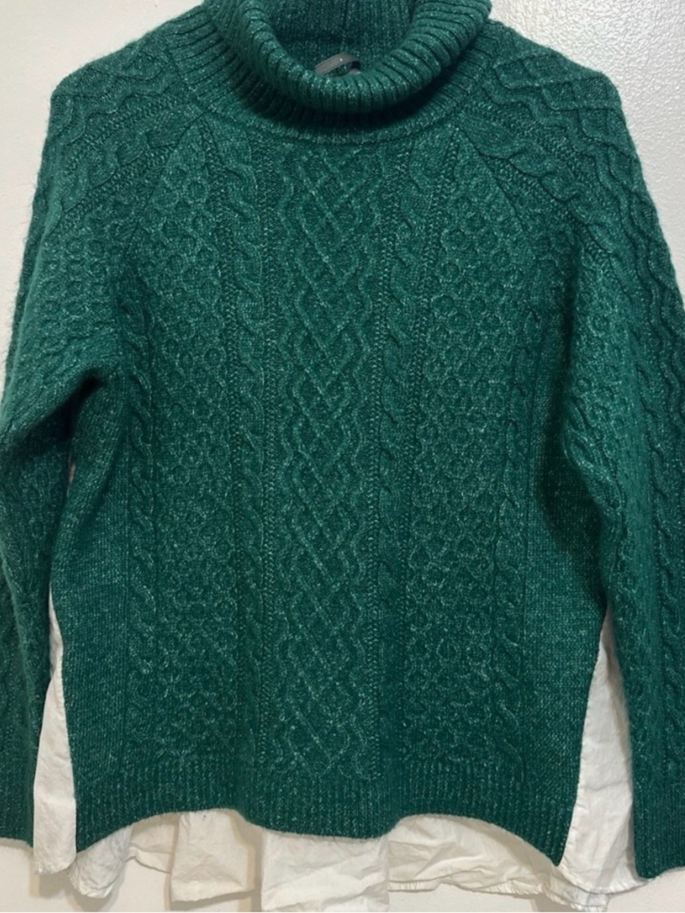 Anthropologyw Green Knit Turtleneck Sweater size S